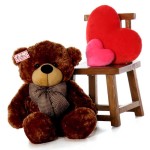 4 Feet Brown Big Teddy Bear with a Bow